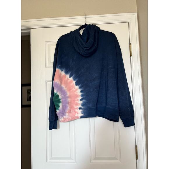 🌟3 for‎ $35🌟 Wildfox Women’s French Terry Navy Tie Dye Hoodie Pullover XXL - Picture 5 of 6